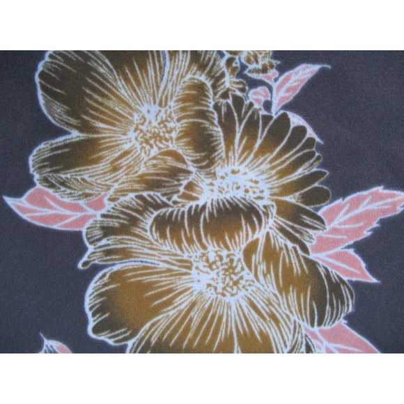 Sienna Sky Cold Shoulder Top Women's Size S Brown with Yellow Flowers Bow Sleeve - Picture 6 of 11